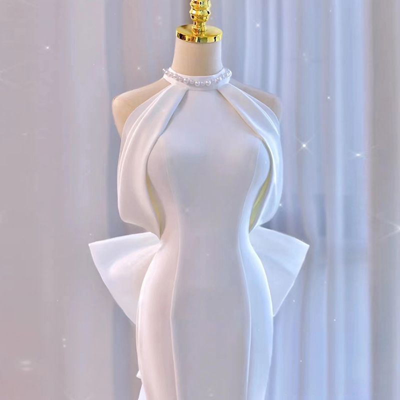 迎賓用シンプルトレーン付き新婦礼服