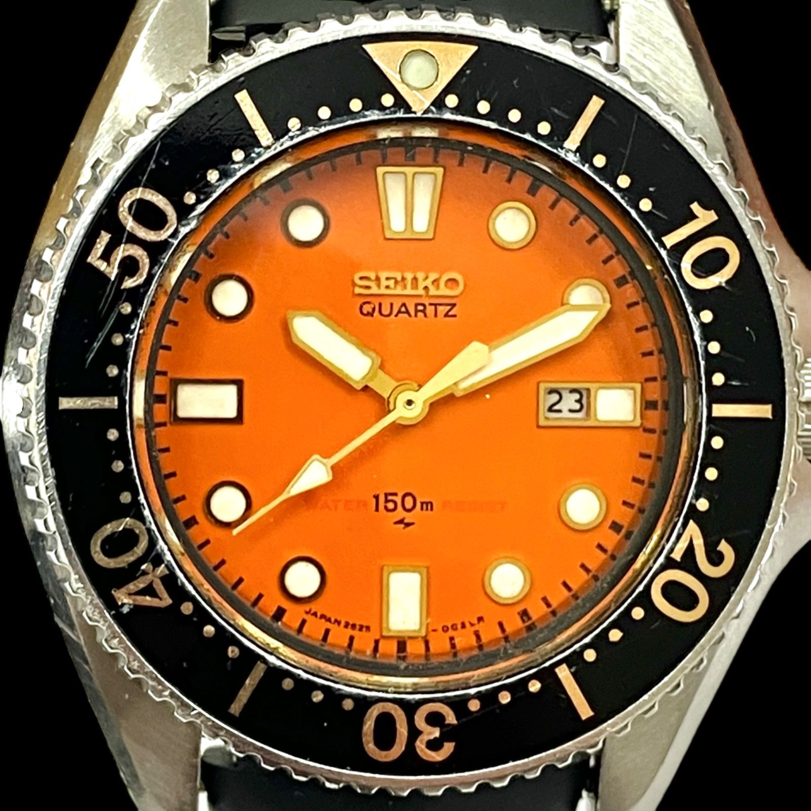 【新品電池】 SEIKO 150m ダイバー オレンジ レディース 腕時計 新品電池】 SEIKO 150m ダイバー オレンジ レディース 腕時計