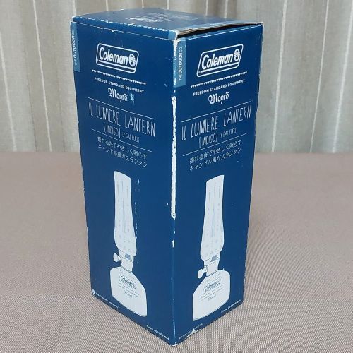 【未使用品】コールマン　ルミエール　ランタン インディゴ 箱・ケース完備 未使用品】コールマン ルミエール ランタン インディゴ 箱・ケース完備