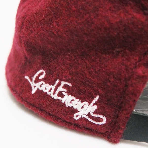 【美品】Good Enough ウールキャップ GEロゴ GOODENOUGH GEロゴ ウール ベースボール キャップ バーガンディー