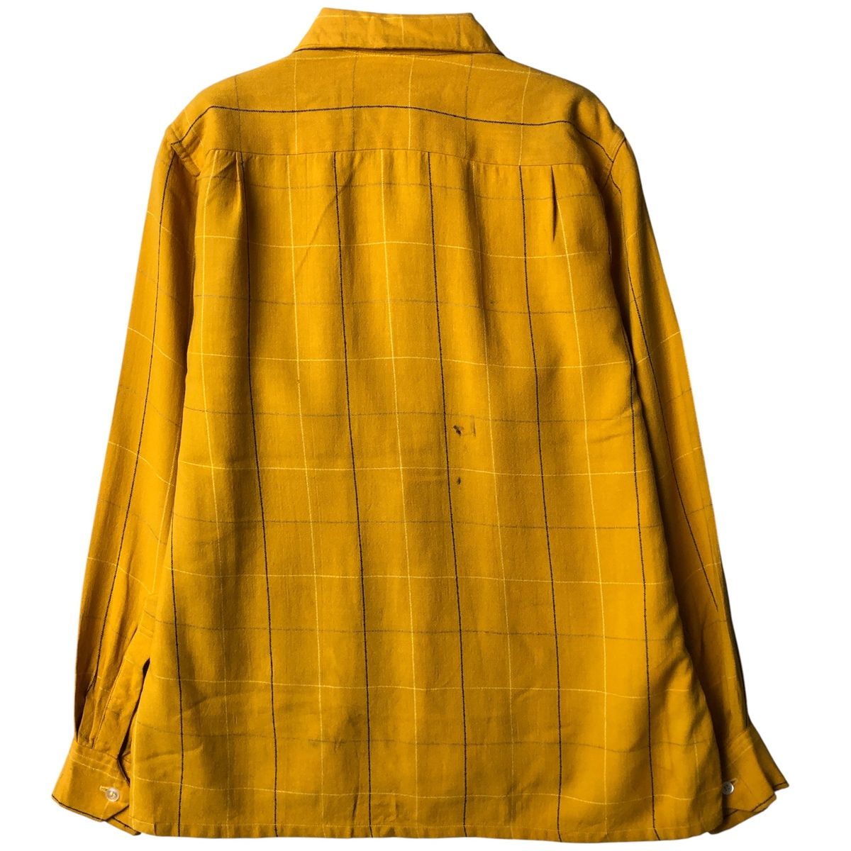 古着 チェック柄 長袖 オープン ボックスシャツ レディースM相当 evb 031296