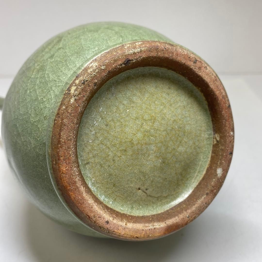 中国古玩 青磁水注 高さ20㎝ 東Y6-1108①タサニ 中国古玩 青磁