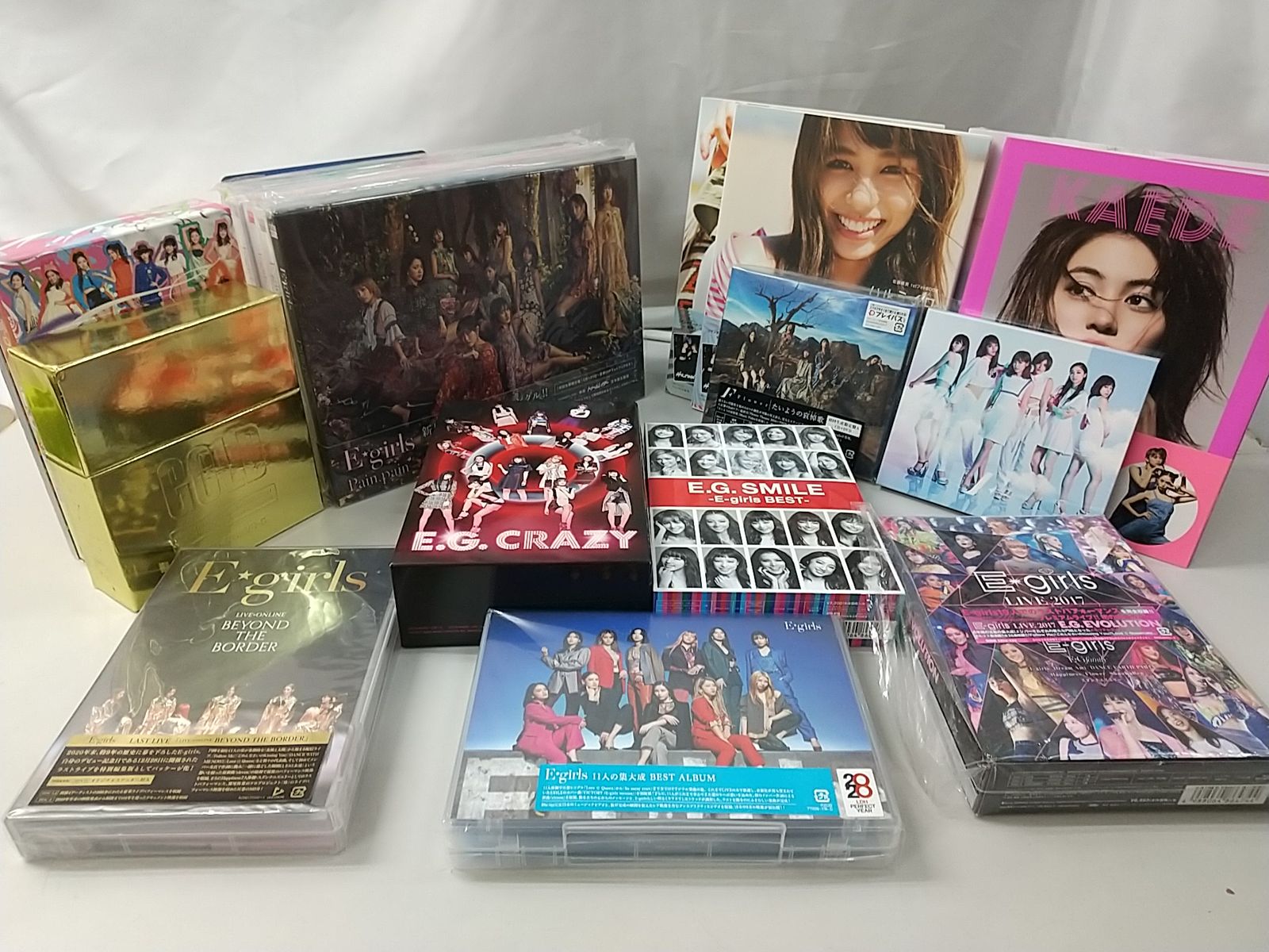 e-girls、FLOWER、Happiness cd、cd+dvdeganthemCDDVD