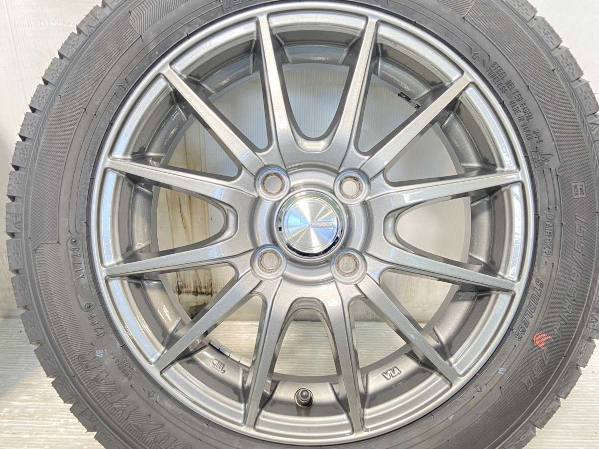 155/65R14 グッドイヤー アイスナビ 7 WEZEN 14x4.5 45 100-4穴 中古 