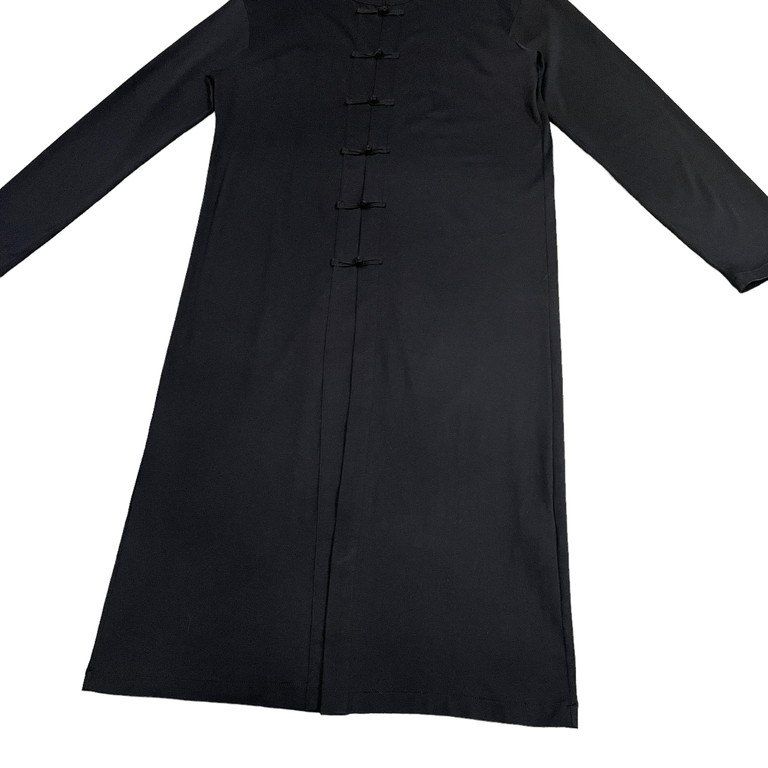 Yohji Yamamoto ブラック ノーカラーチャイナシャツ サイズ2 Yohji Yamamoto ブラック ノーカラーチャイナシャツ サイズ2