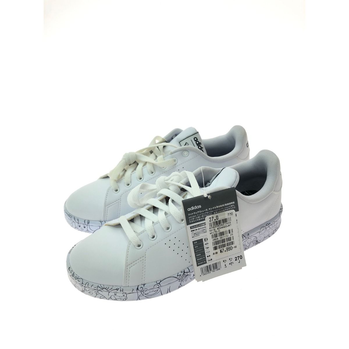 adidas ポケモンコラボ ホワイトスニーカー シール付き ▽▽adidas アディダス メンズ スニーカー ポケモンコラボ 傑作
