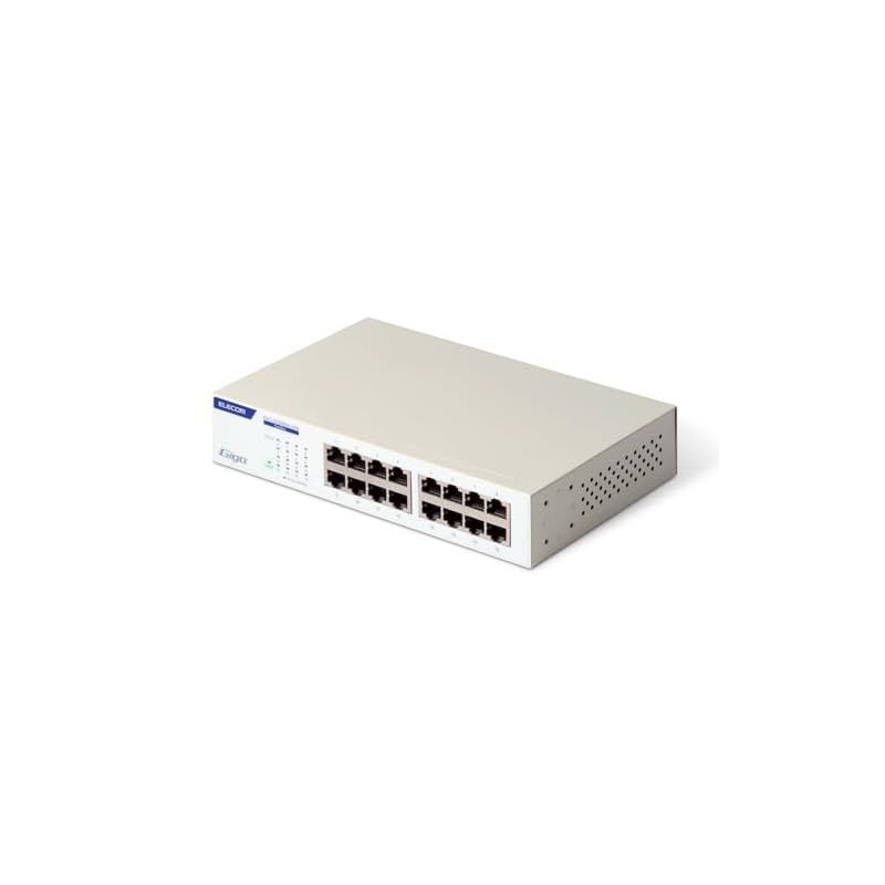 エレコム スイッチングハブ ギガビット 16ポート 電源内蔵 金属筺体 簡易パッケージ EHC-G16MN2A-HW 1