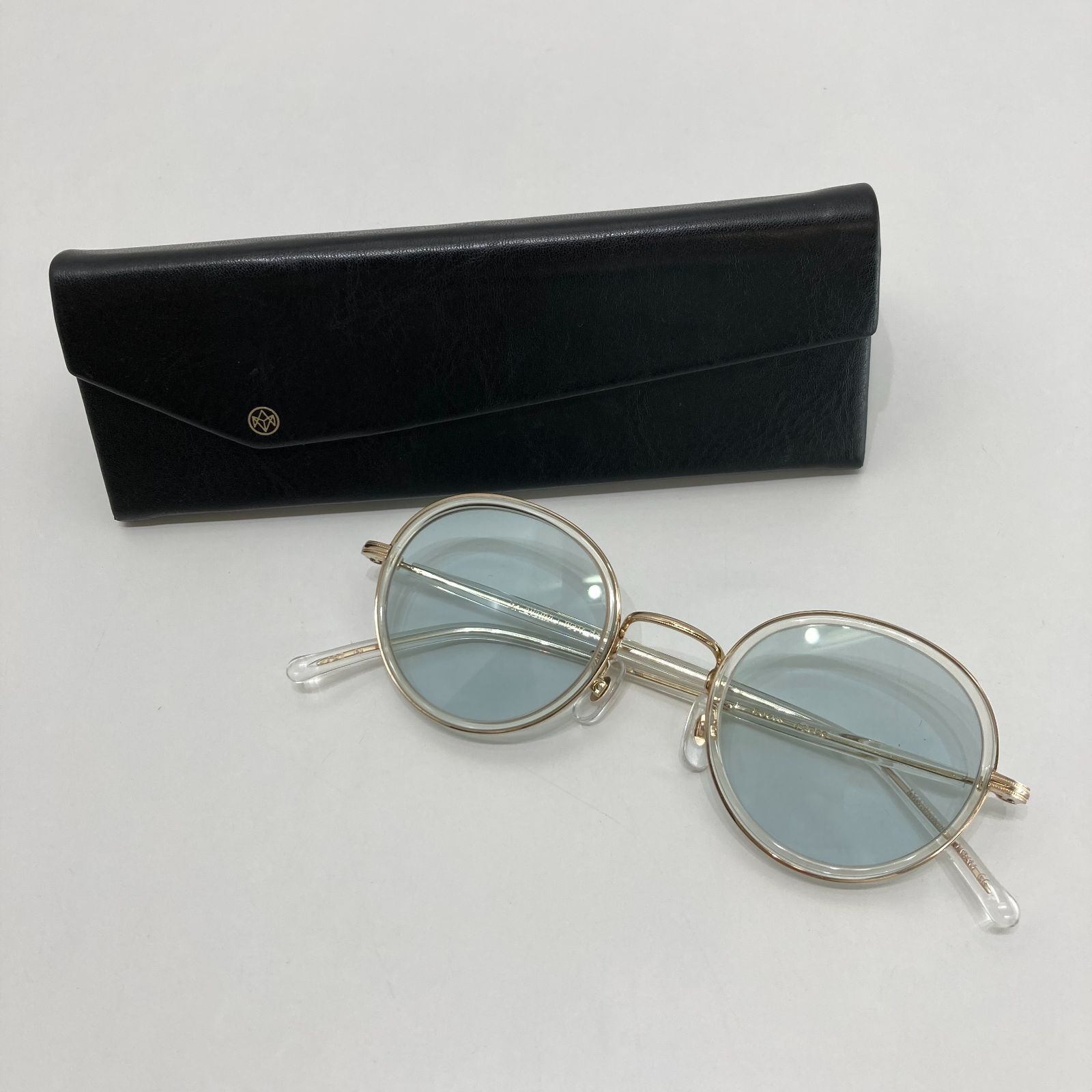 ayame i wear design FOCUS 46□23 サングラス ゴールド ブルー - メルカリ