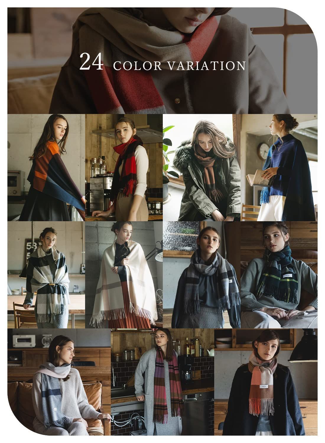 色名: #38. ハニー × ミルク】チェック柄 totti24色極上のカシミ  