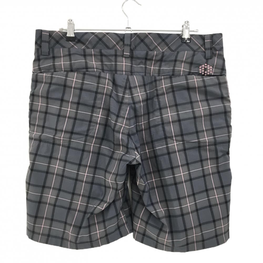 美品】プーマ ハーフパンツ グレー×ピンク チェック メンズ W36