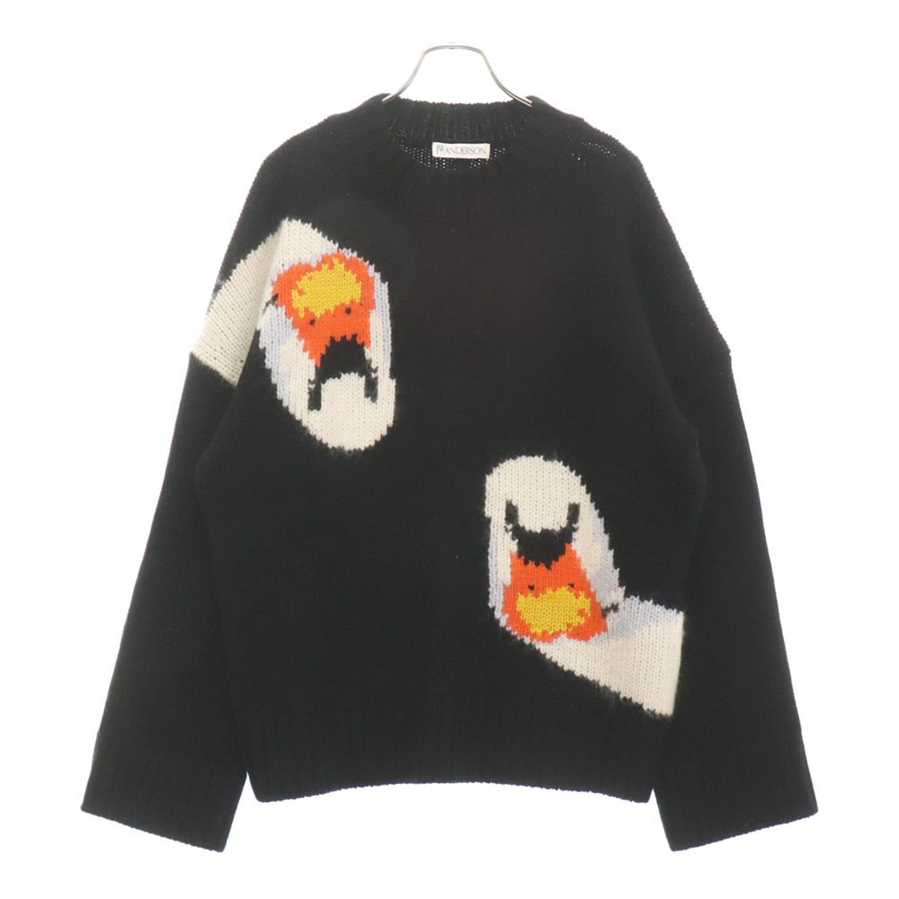 J.W.ANDERSON (ジェー ダブリュー アンダーソン) 22AW Intarsia インターシャニット 長袖セーター ブラック KW0701YN0008999