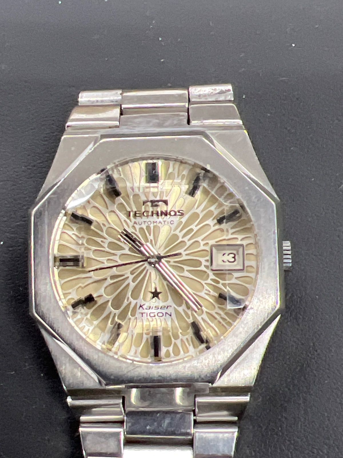 ☆可動☆TECHNOS テクノス Kaiser TIGON T3F0520 自動巻き メンズ