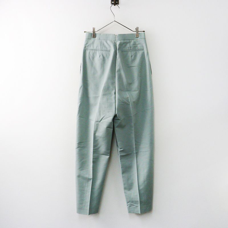 2025年製 ブラミンク BLAMINK ハイウエスト タック テーパードパンツ 36|ミント系 ボトムス ロング スラックス 2400014623888