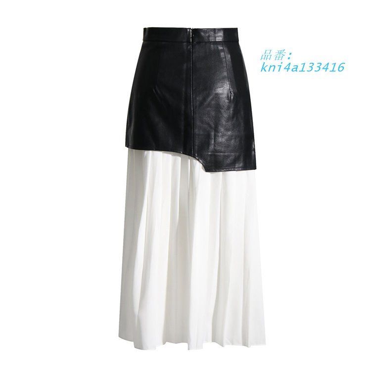 レザープツロングスカート韓国ファッ kni4a133416