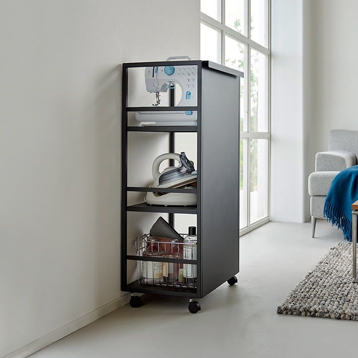 山崎実業 目隠しワゴン タワー L ワゴン ワゴン 目隠し ランドセル置き ワゴン ランドセルラック キャスター付き 山崎実業 タワー tower クッチーナ ワゴン キャスター付き 3段