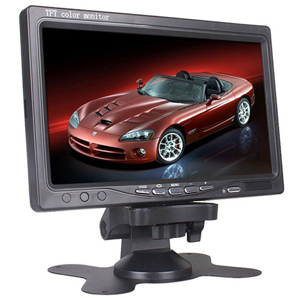 LOSKAオンダッシュモニター 7インチデジタル 800*480 モニター バック機能付き12V|24V対応 AV1|AV2入力系統対応