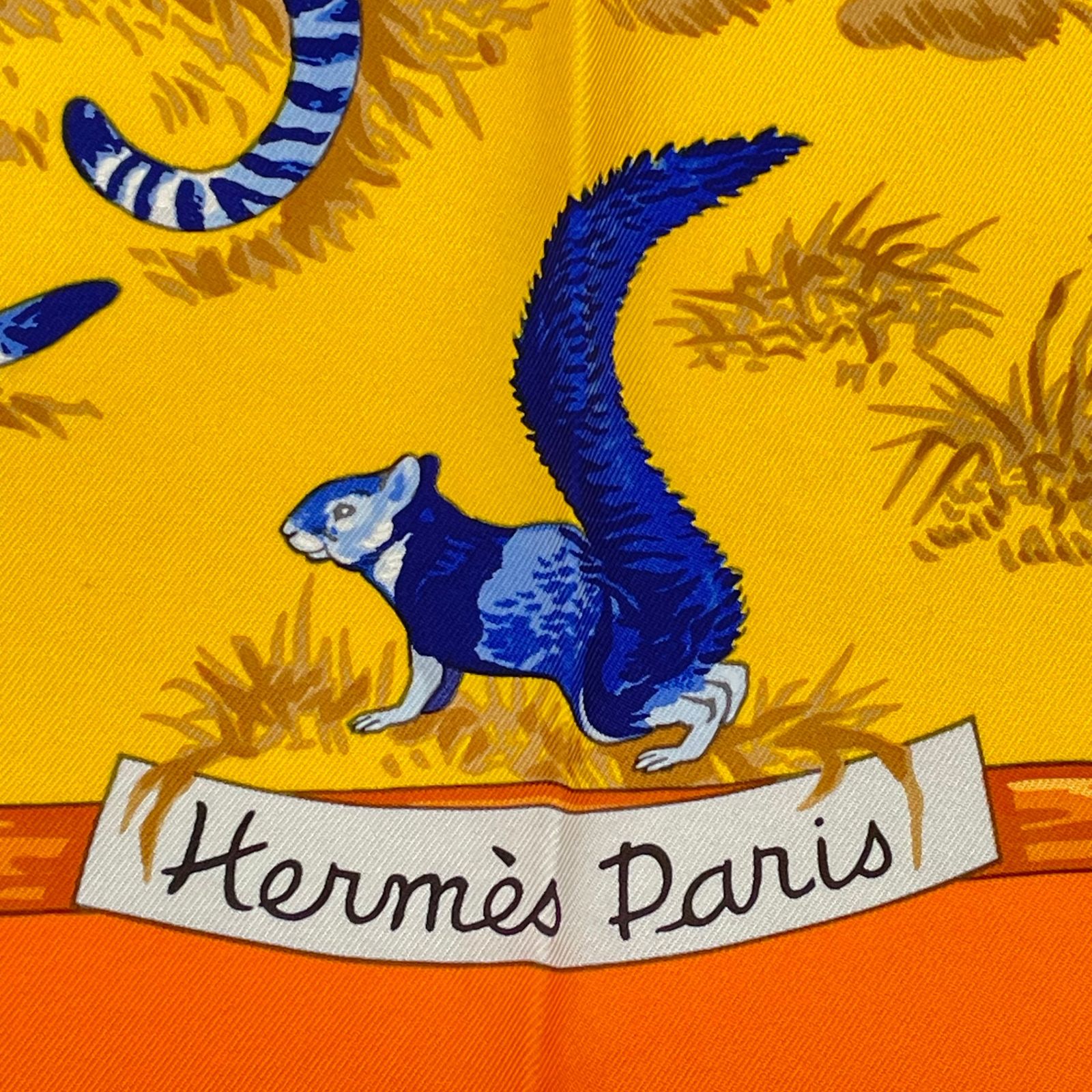 極美品 HERMES エルメス カレ90 Tendresse Feline 野生の優しさ 