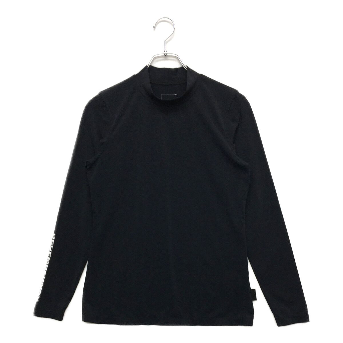 coco 中古 ディセンバーメイ DECEMBERMAY メンズ 長袖シャツ M 黒  ブラック モックネック ストレッチ シンプル 中古 メンズ ディセンバーメイ DECEMBERMAY 長袖シャツ M 黒