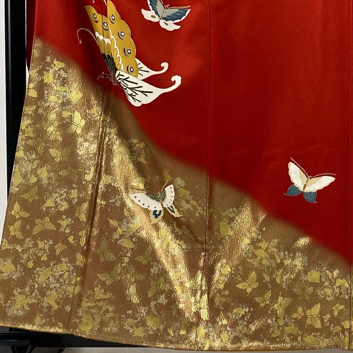 【大幅値下げ中！⠀】美品 振袖 赤 長襦袢付き 長襦袢 振袖 成人式 赤 刺繍半衿付き