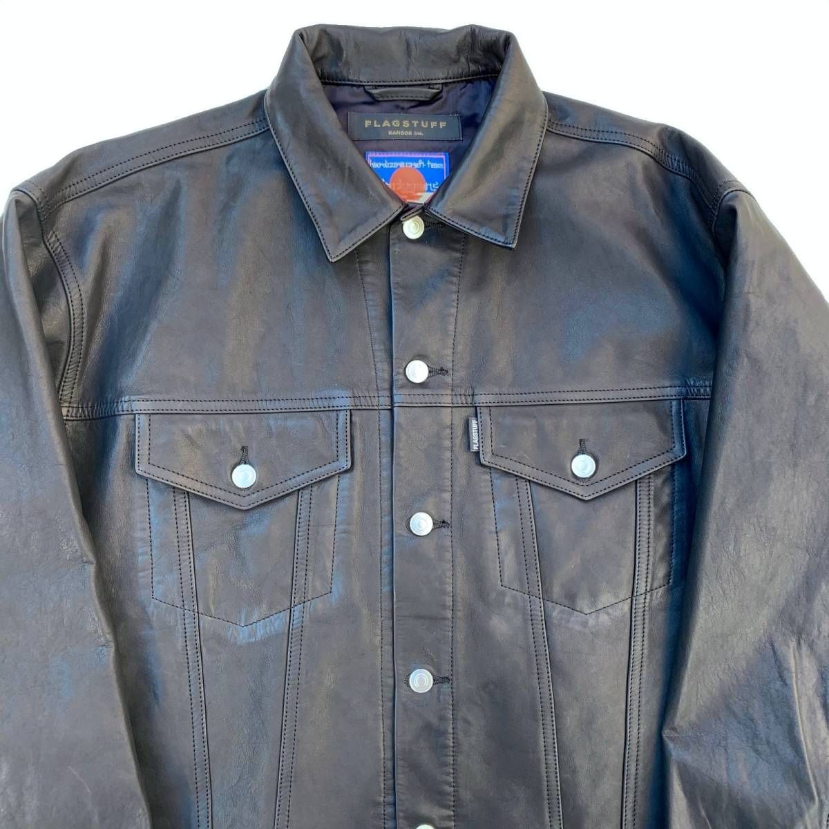 F-LAGSTUF-F x blackmeans フラッグスタッフ ブラックミーンズ 3rd tracker jacket LEATHER JKT  レザージャケット - メルカリ