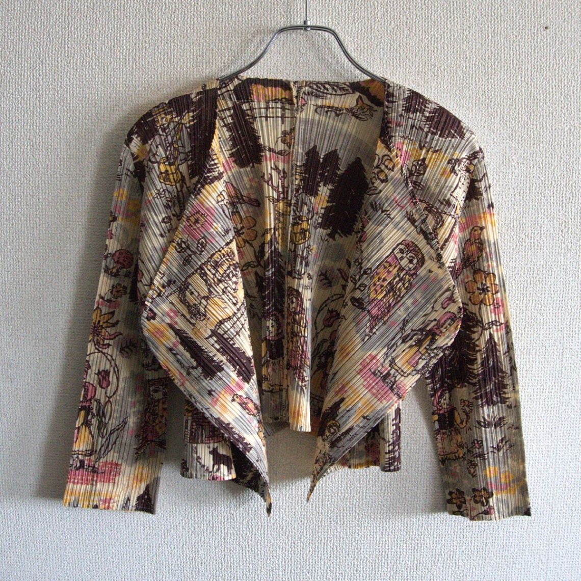美品】PLEATS PLEASE【赤ずきん柄 プリーツ カーディガン