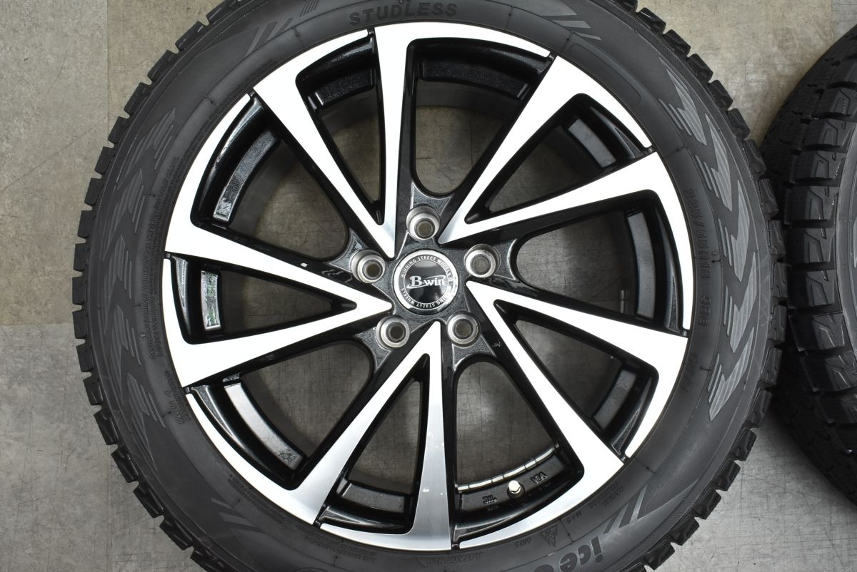 バリ溝】B-win 18in 7.5J +38 PCD114.3 ヨコハマ アイスガード G075 225/