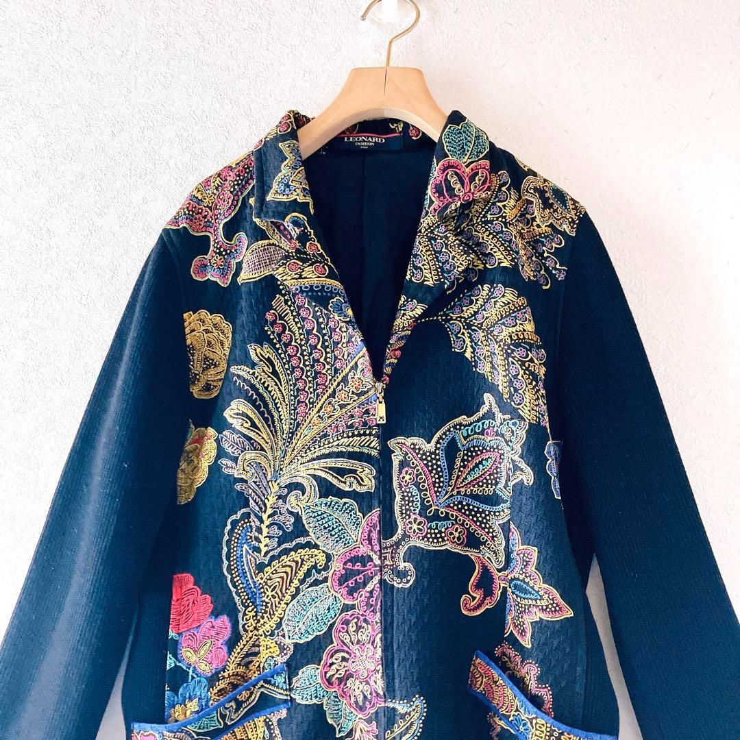 美品⭐︎ LEONARD レオナール ジャケット 花柄 1釦 現行モデル