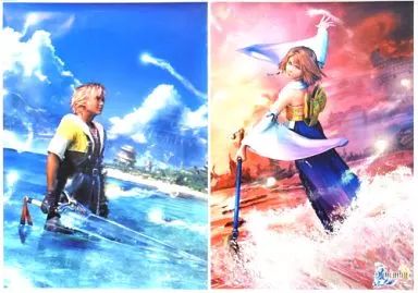 ファイナルファンタジーX ティーダ＆ユウナ B2サイズ ポスター 2枚セット 中古】ポスター（アニメ） B2ポスター2枚組 ティーダ/ユウナ