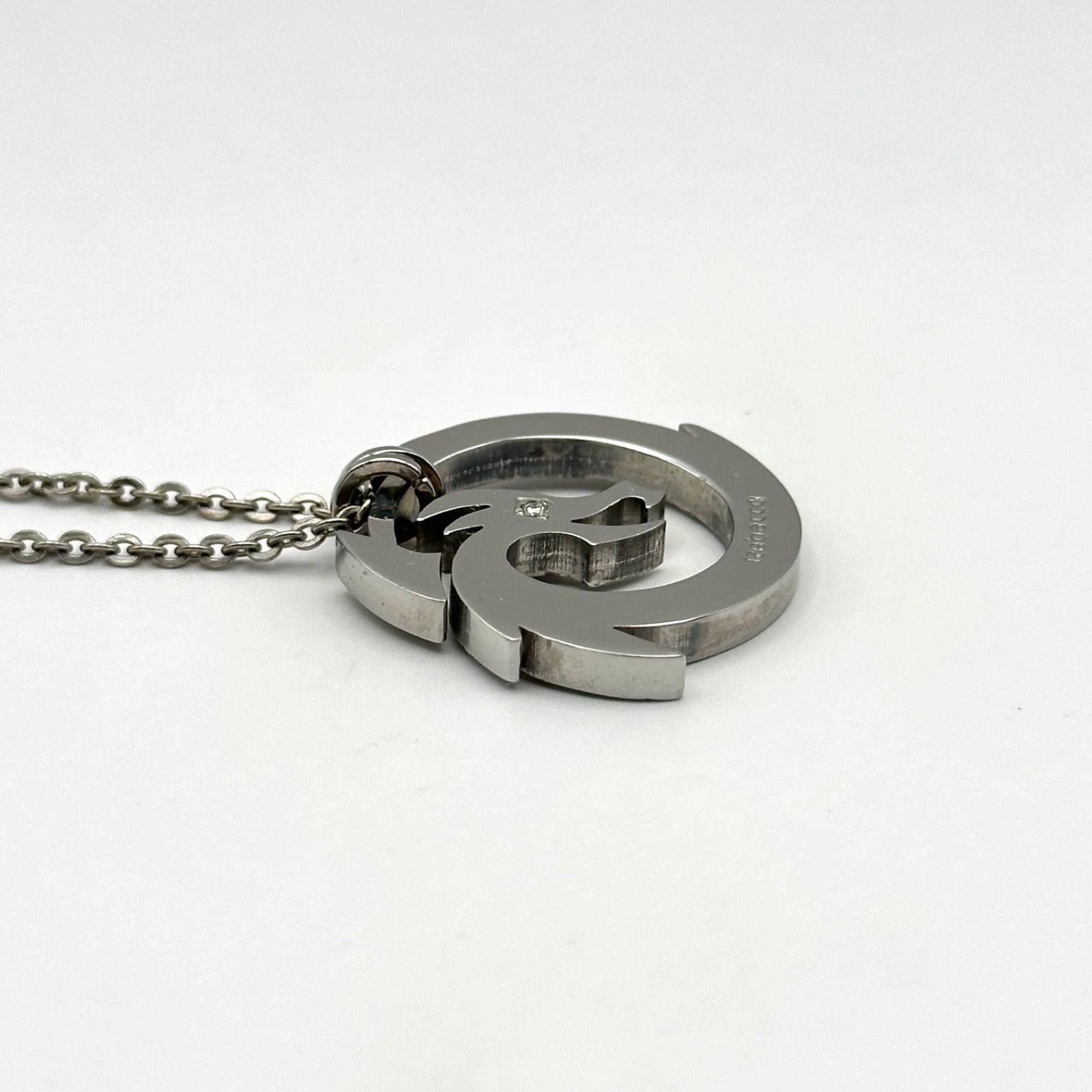 良品】Rebecca レベッカ ネックレス ドラゴン ダイヤモンド シルバー