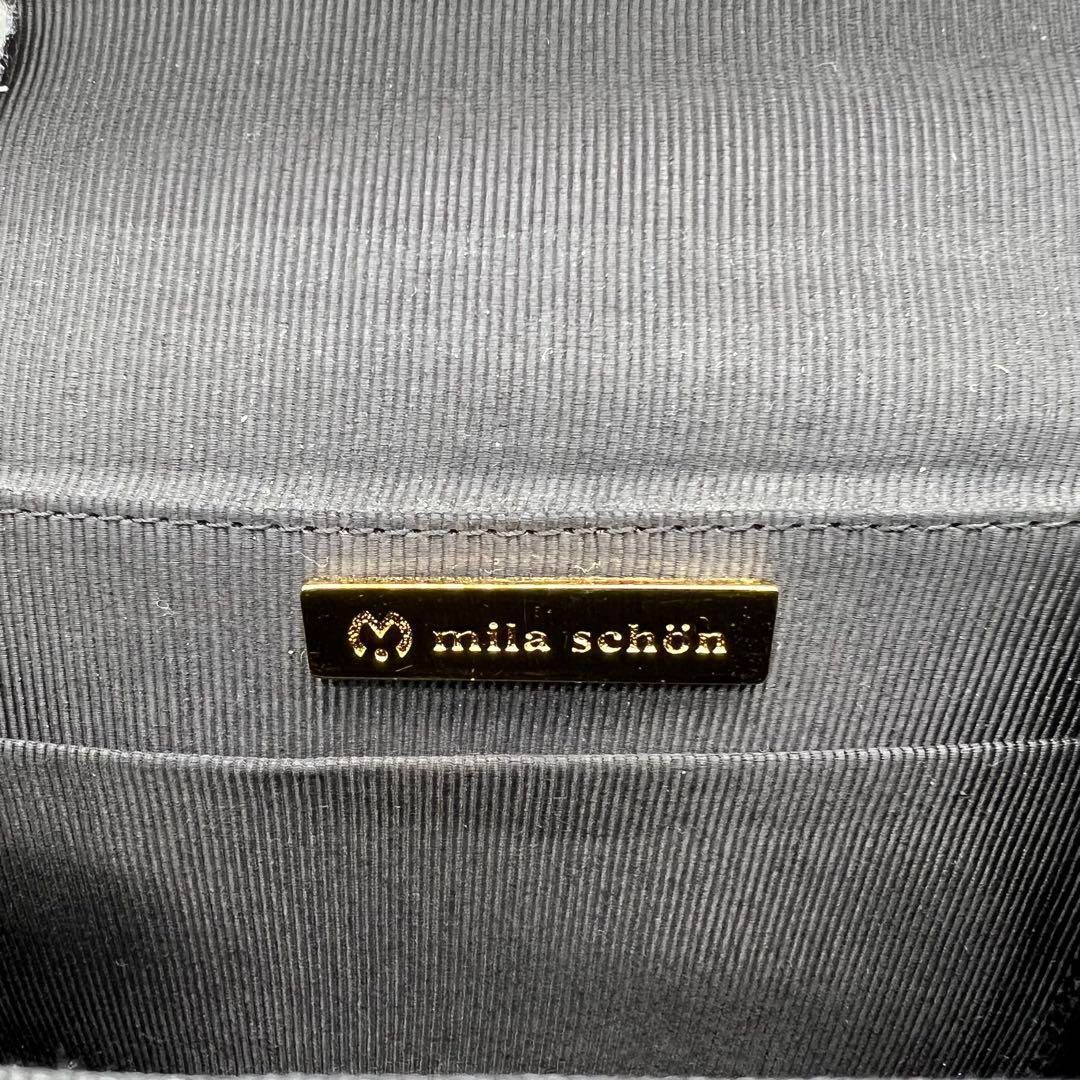 良品】milaschon トップハンドル ハンドバッグ 2way ブラック