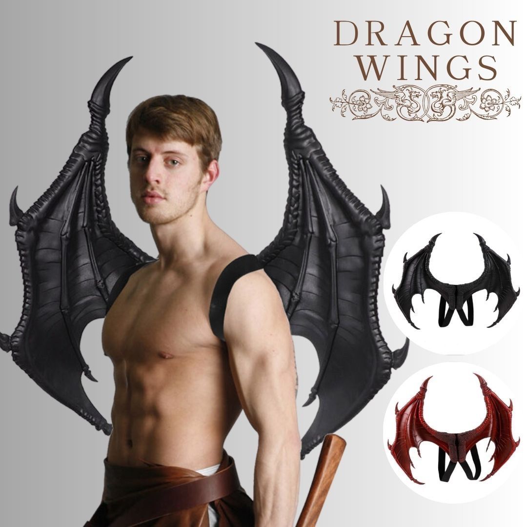 コスプレ ドラゴンの翼 レッドorブラック 龍 竜 ドラゴン 羽根 かわいい POP