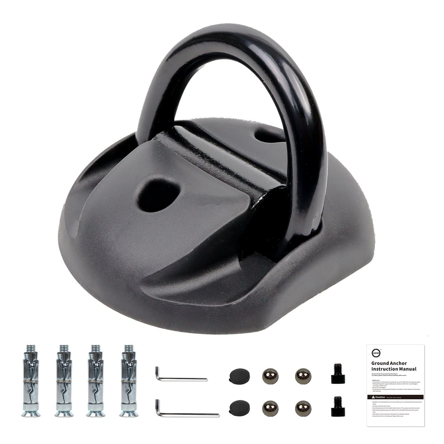 AKM バイク ロック グランドアンカー 地球ロック コンクリート オートバイ 原付 自転車 盗難防止 ブラック