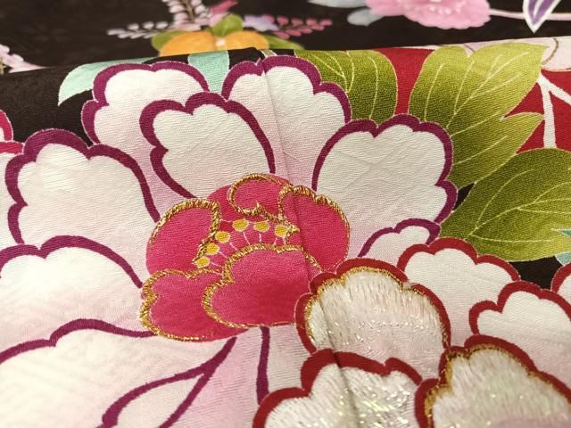 平和屋着物○豪華振袖 雪輪花籠文 金彩 正絹 逸品 AAAT3130np 平和屋