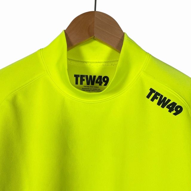 TFW49 ゴルフウェア モックネック 半袖 ロゴ 蛍光 イエロー S - メルカリ