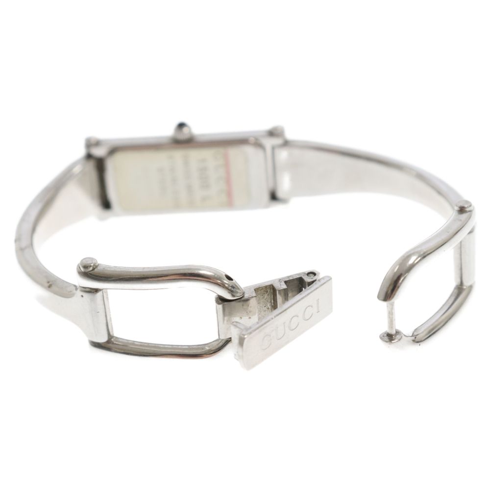 【美品】グッチ スクエア シルバー レディース バングルウォッチ 55 美品】グッチ GUCCI スクエア シルバー レディース バングル