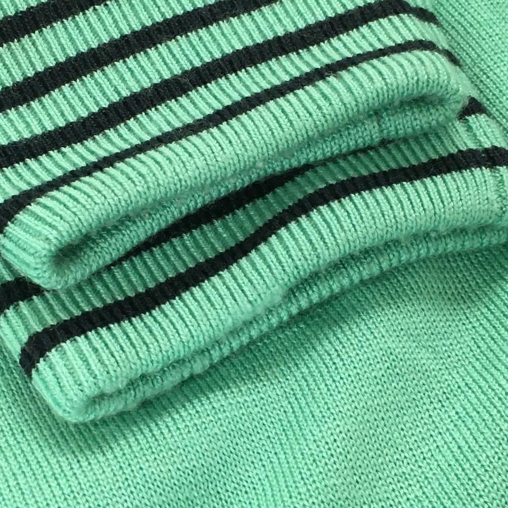 背面ボーダー ハーフジップ