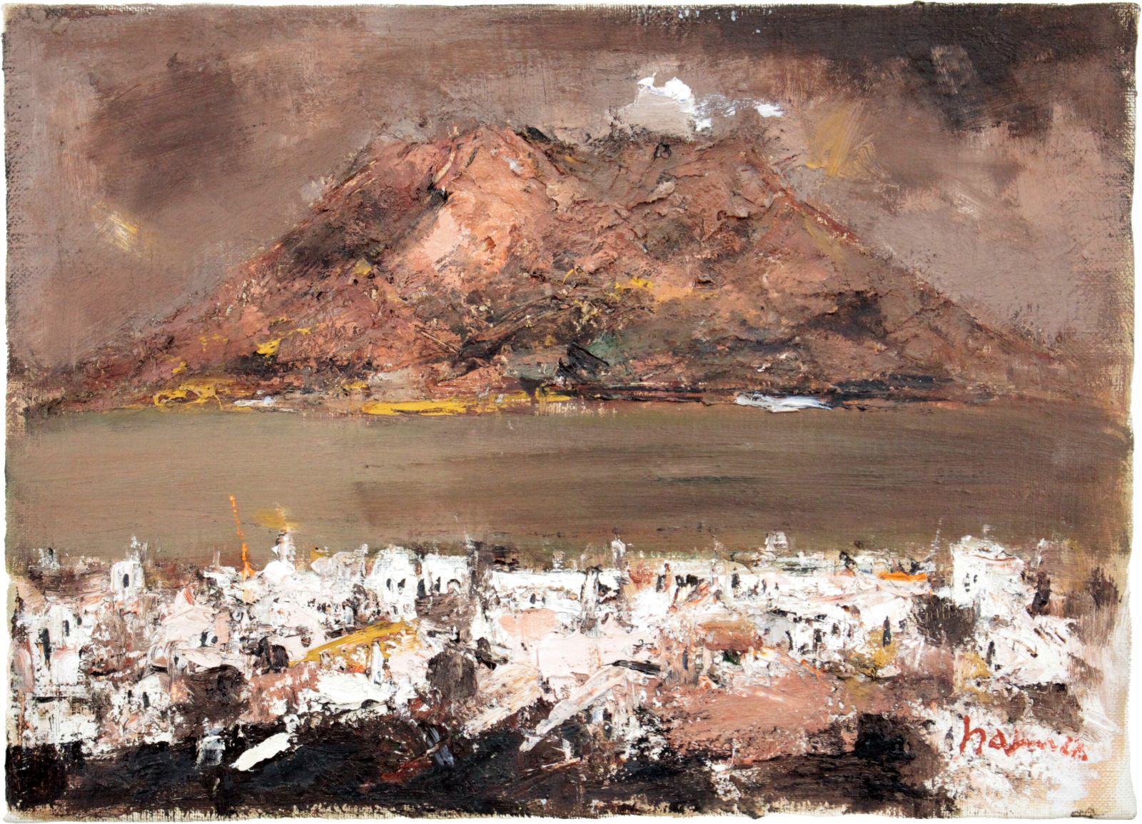 友成晴雄 「桜島」 油絵・油彩画 絵画 - メルカリ