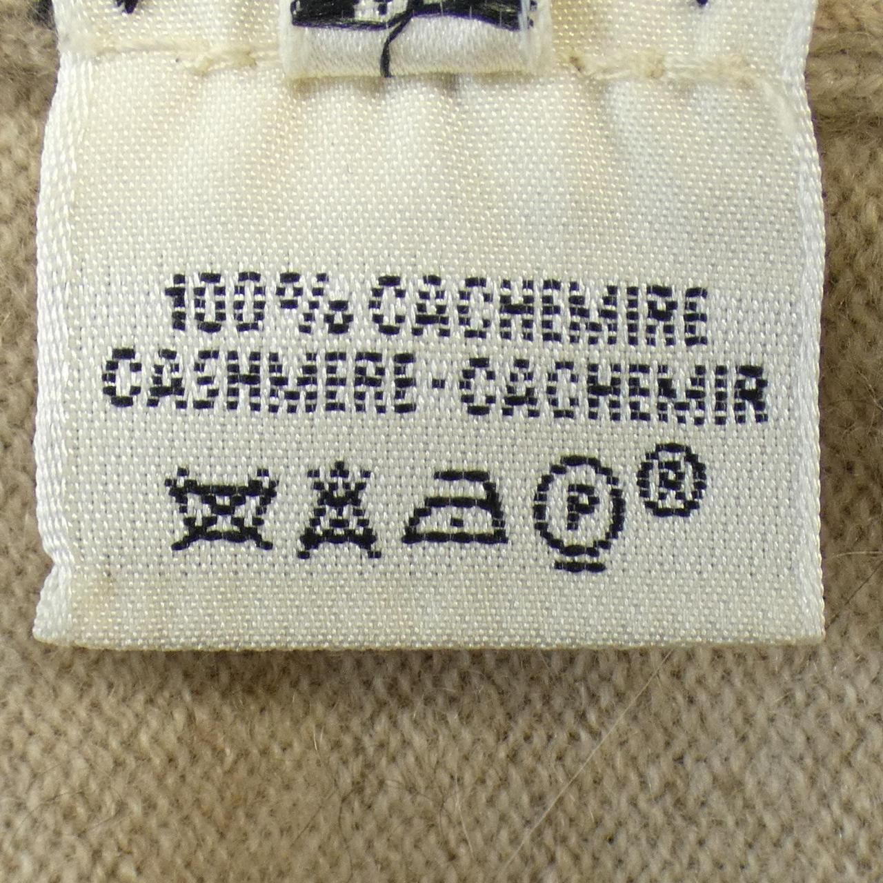 HERMES◆カーディガン(厚手)/34/カシミア/GRN/総柄/17-7711 HERMES エルメス カーディガン ロング セリエ ボタン アイボリー