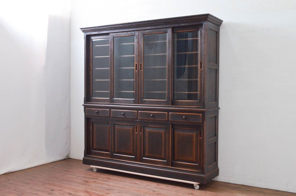 スリムキッチンカウンター幅60cm コンセント付 レンジ台 食器棚（862