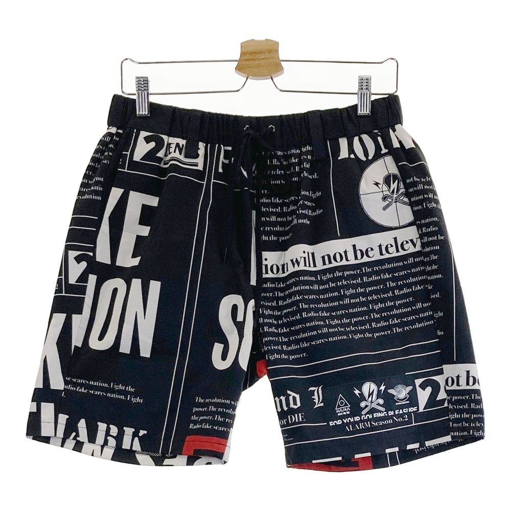 サイズ 46 MARK-LONA マークアンドロナ ハーフパンツ ドットエアー プリント総柄 ブラック系 240101473547 ゴルフウェア メンズ ストスト