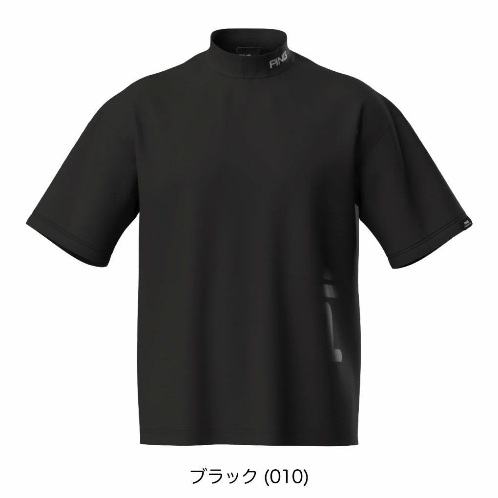新品未使用品】ピン PING ダブルメッシュ 半袖ハイネックシャツ