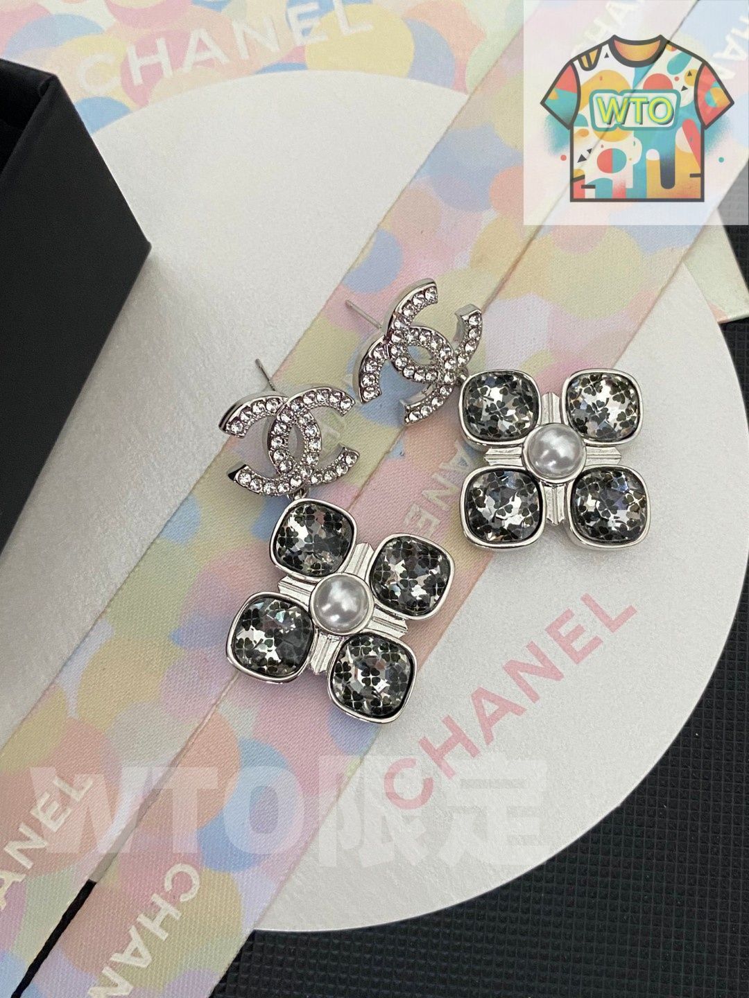今日WTO】Chanel ヴィンテージ ダブル C ピアス 送料無料！在庫