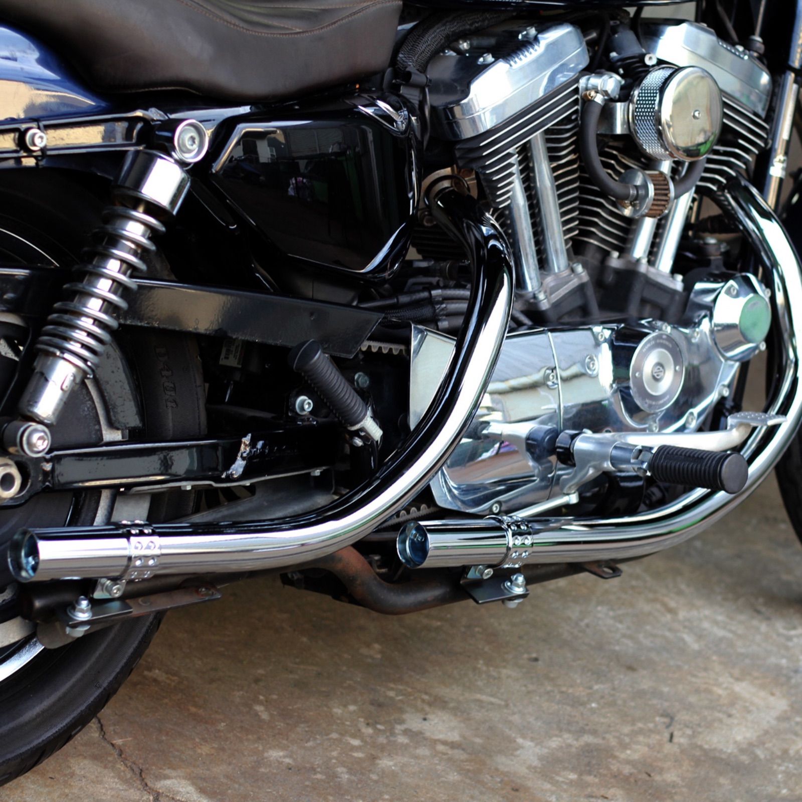 スポーツスター XL'07-'13 オールドスタイル手曲げマフラー ステンレス