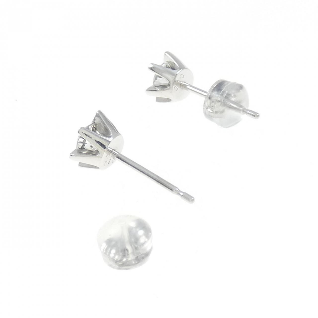PT900 ソリティア ダイヤモンド ピアス 0.60CT - メルカリ 