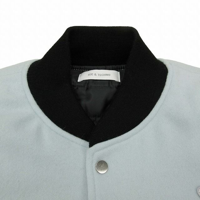 美品 アイスアンドテクノ ICE＆TECHNO varsity jacket メルトン 