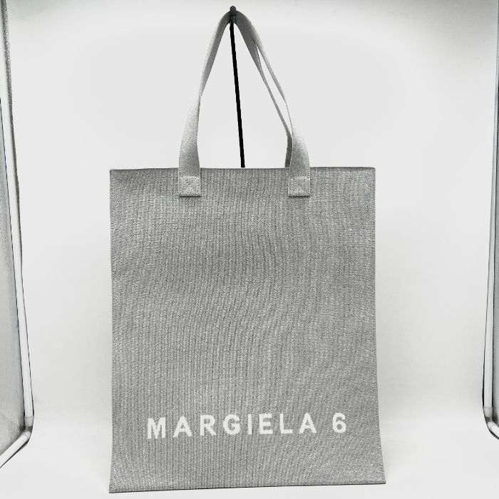 Maison Margiela メゾン マルジェラ MM6 ロゴ キャンバス トート ハンド バッグ eH0998A