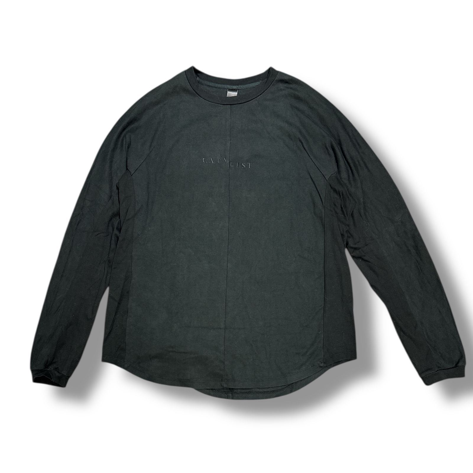 定価35200円 CVTVLIST 21AW スプリットロゴ ロングスリーブ AL カットソー 長袖 Tシャツ カタリスト CTLS 21FW0302 ブラック 48 93536A3