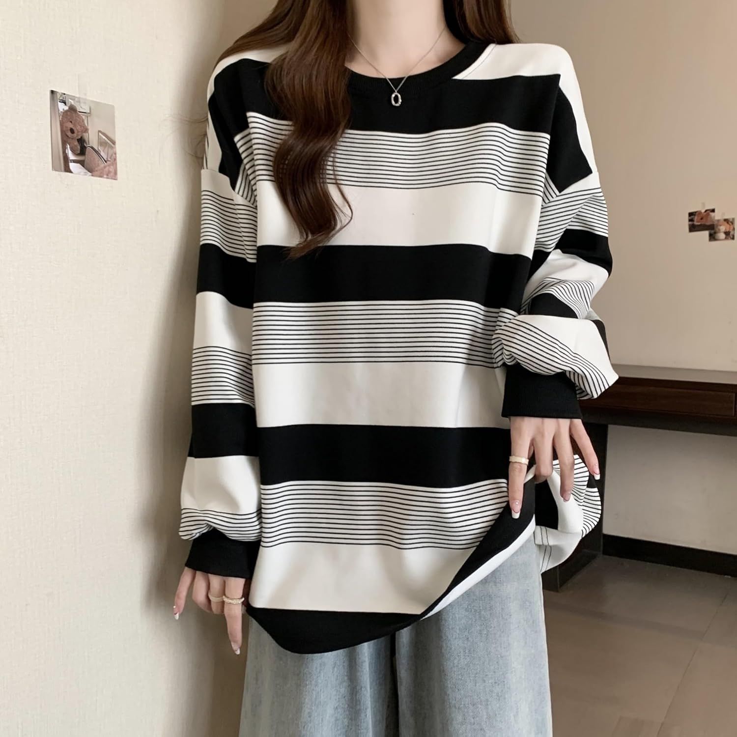 新品未使用タグ付きビビコ長袖カットソー tシャツ レディース 即購入OK 長袖 カットソー ボーダー柄 u