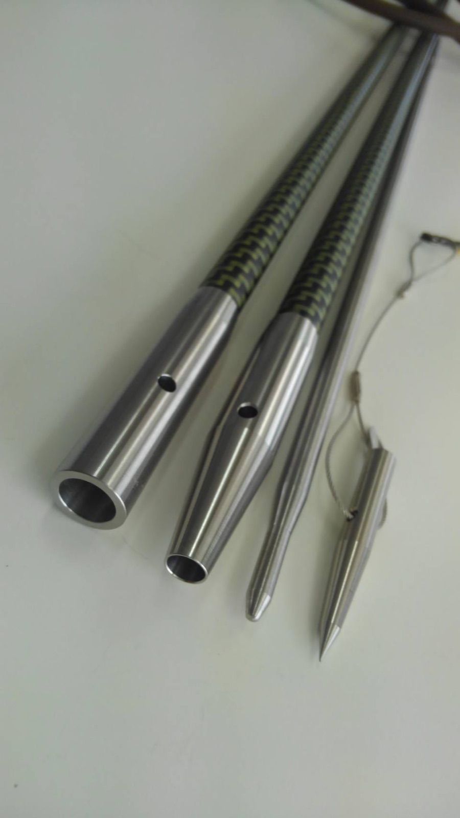 手銛本舗 アラミド綾織12.7mm フルカーボンチョッキ銛 ２ピース 330cm-