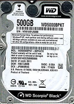 【中古】 Western Digital wd5000bpkt-00pk4t0?DCM hbctjbbb 500?GB